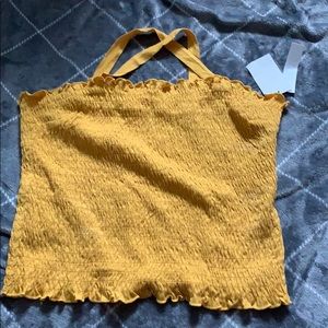 Yellow crop top
